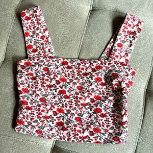 Abercrombie floral crop tank